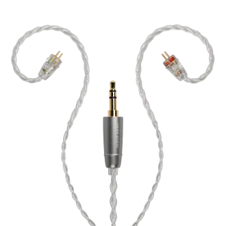 Meze Audio 2-pin hovedtelefonkabel &ndash; s&oslash;lvbelagt - 