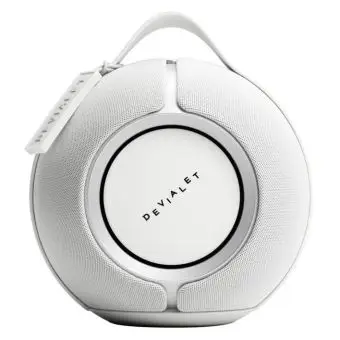 Devialet Mania wifihøjttaler, White Mist med Cocoon og ladestation - 