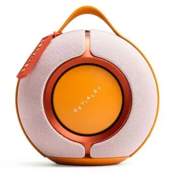 Devialet Mania wifihøjttaler, Rose Bloom med Cocoon og ladestation - 
